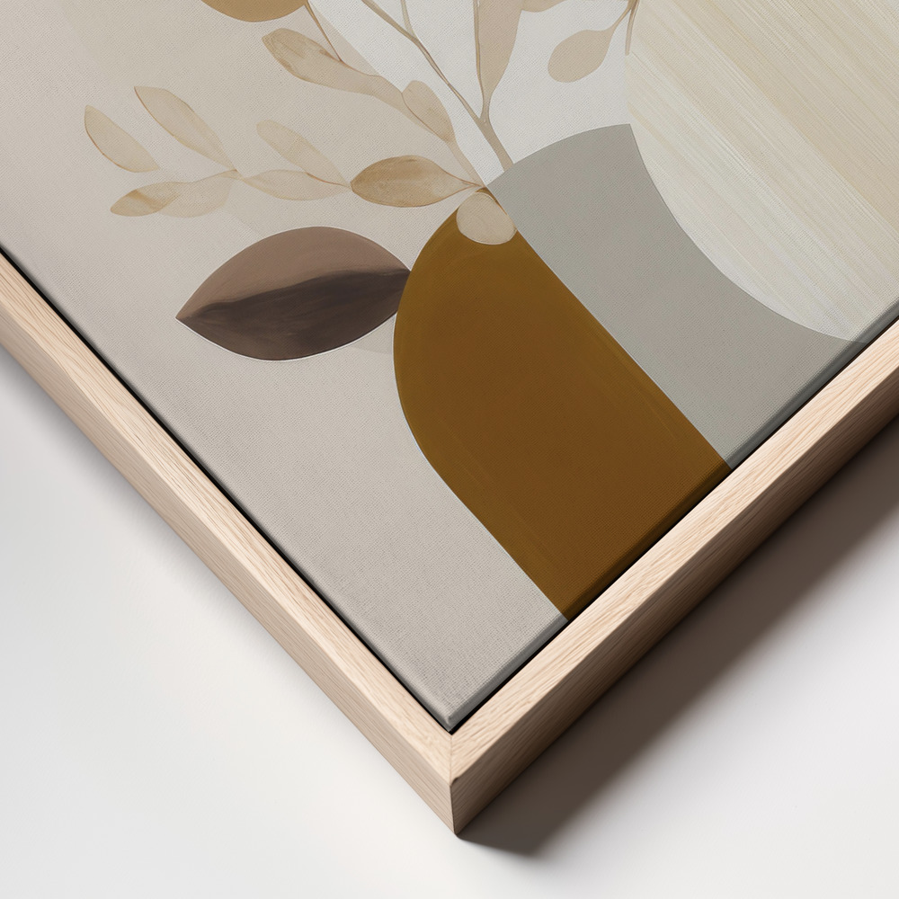 Canvas print - Beauty In Beige Fauna frame close up - natural frame