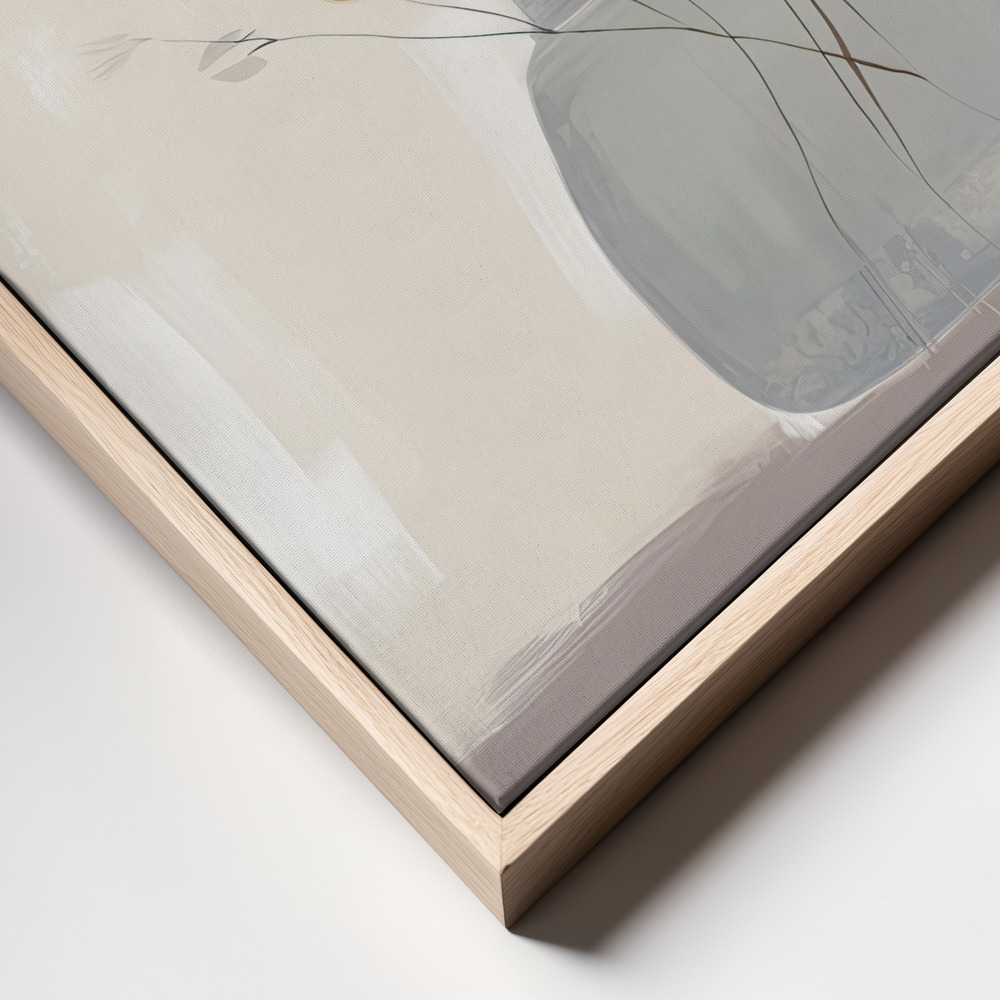 Canvas print - Muted Blooms frame close up - natural frame