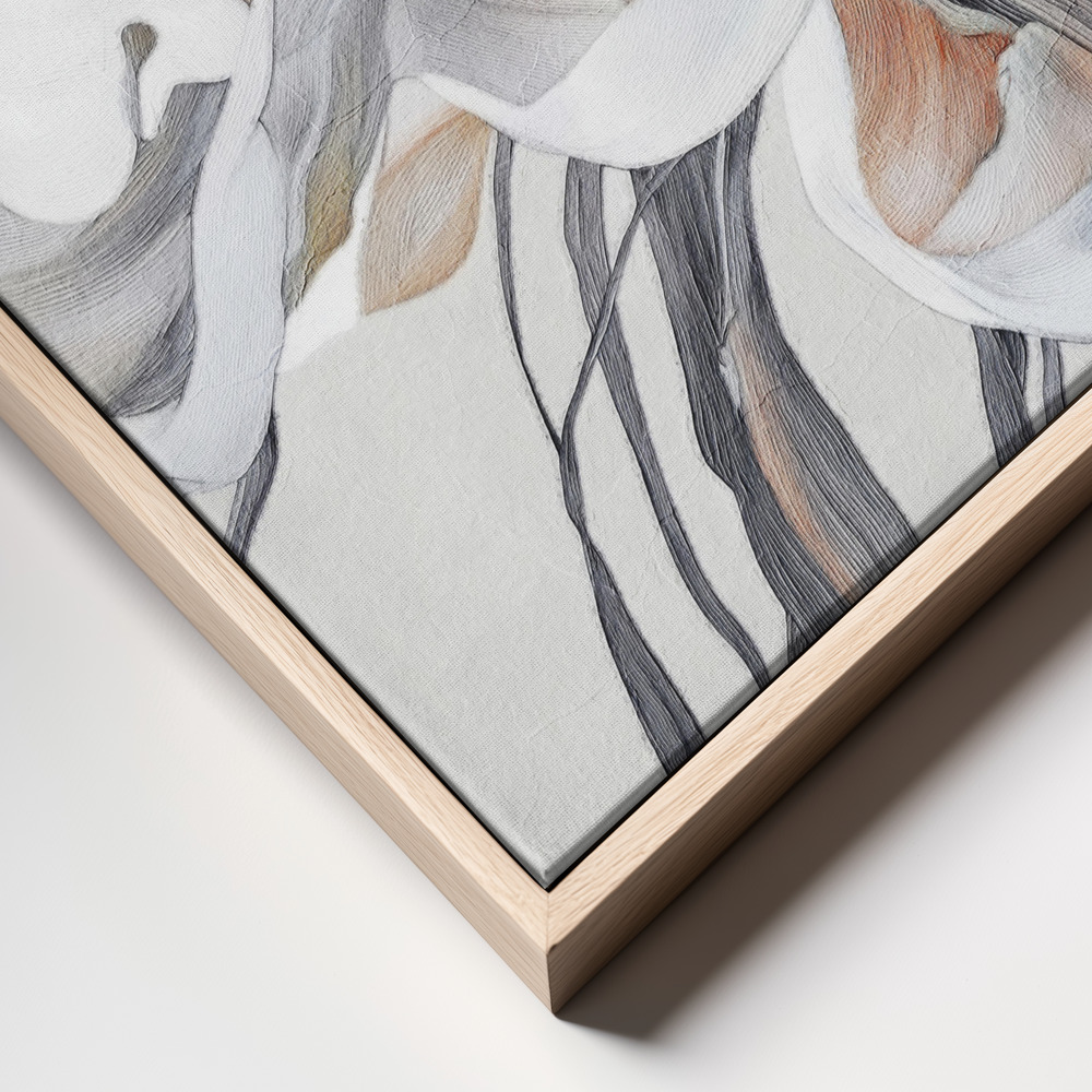 Canvas print - Fleur frame close up - natural frame
