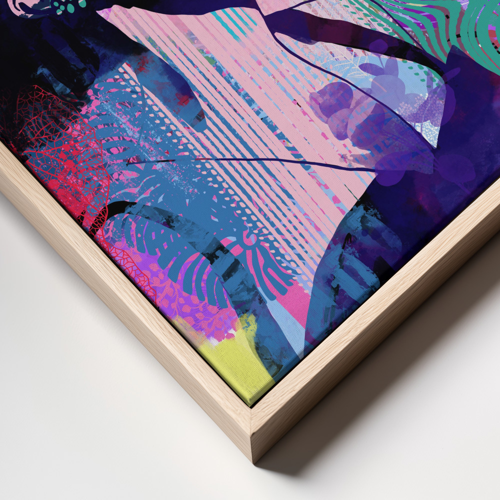 Canvas print - Life Is Beautiful frame close up - natural frame