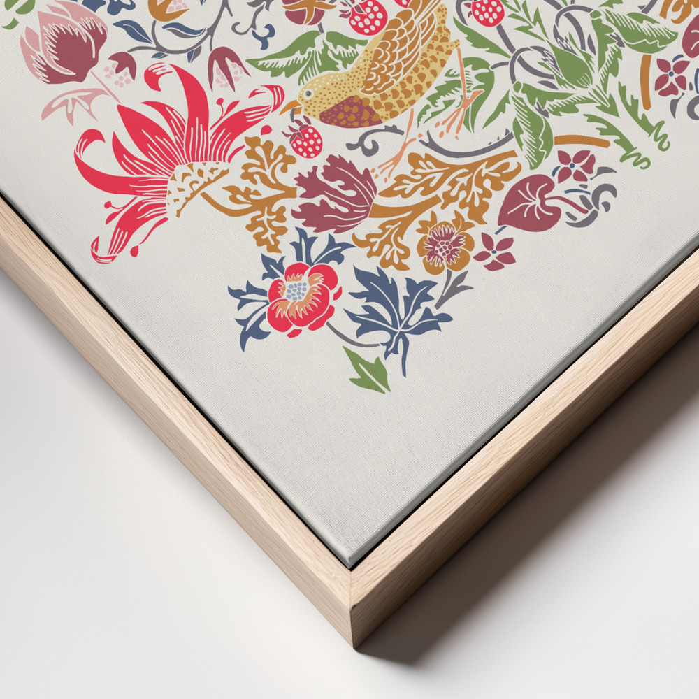Canvas print - Floral Harmony frame close up - natural frame