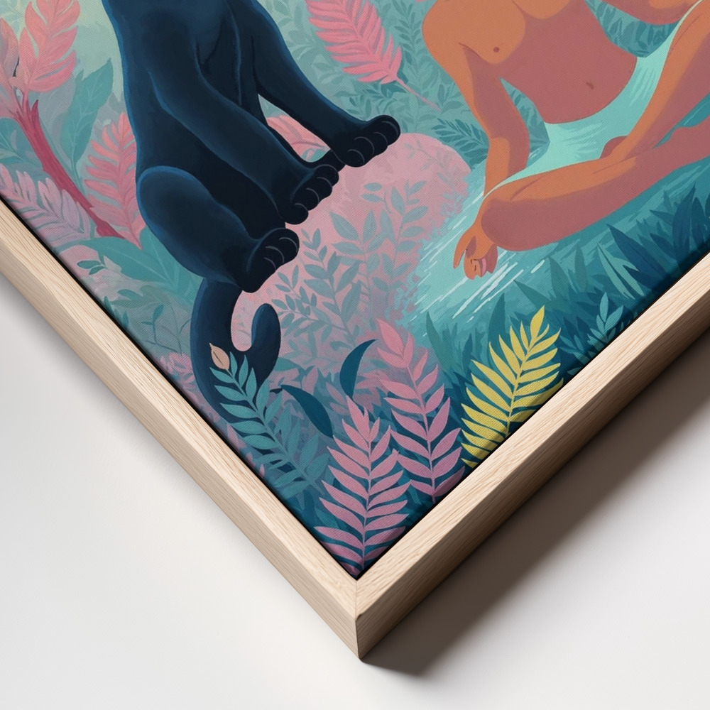 Canvas print - Tropical 6 frame close up - natural frame