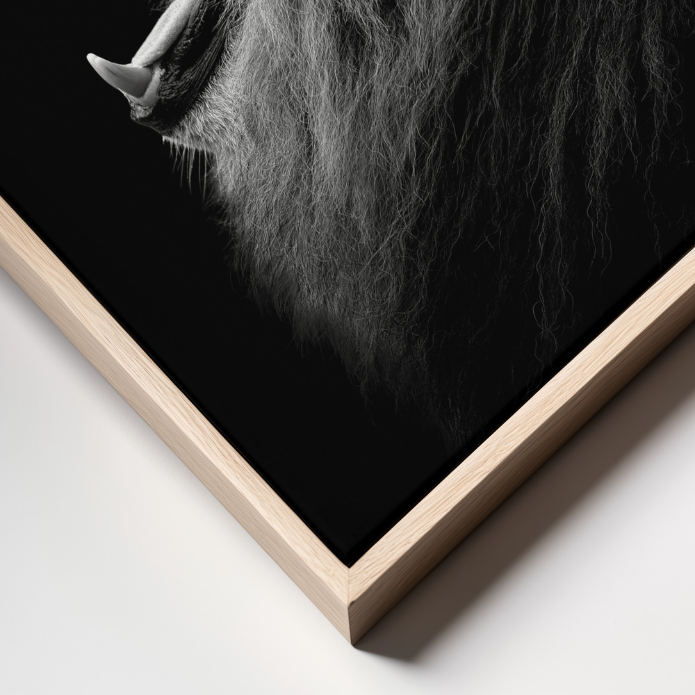 Canvas print - Primal Yawn #6 frame close up - natural frame