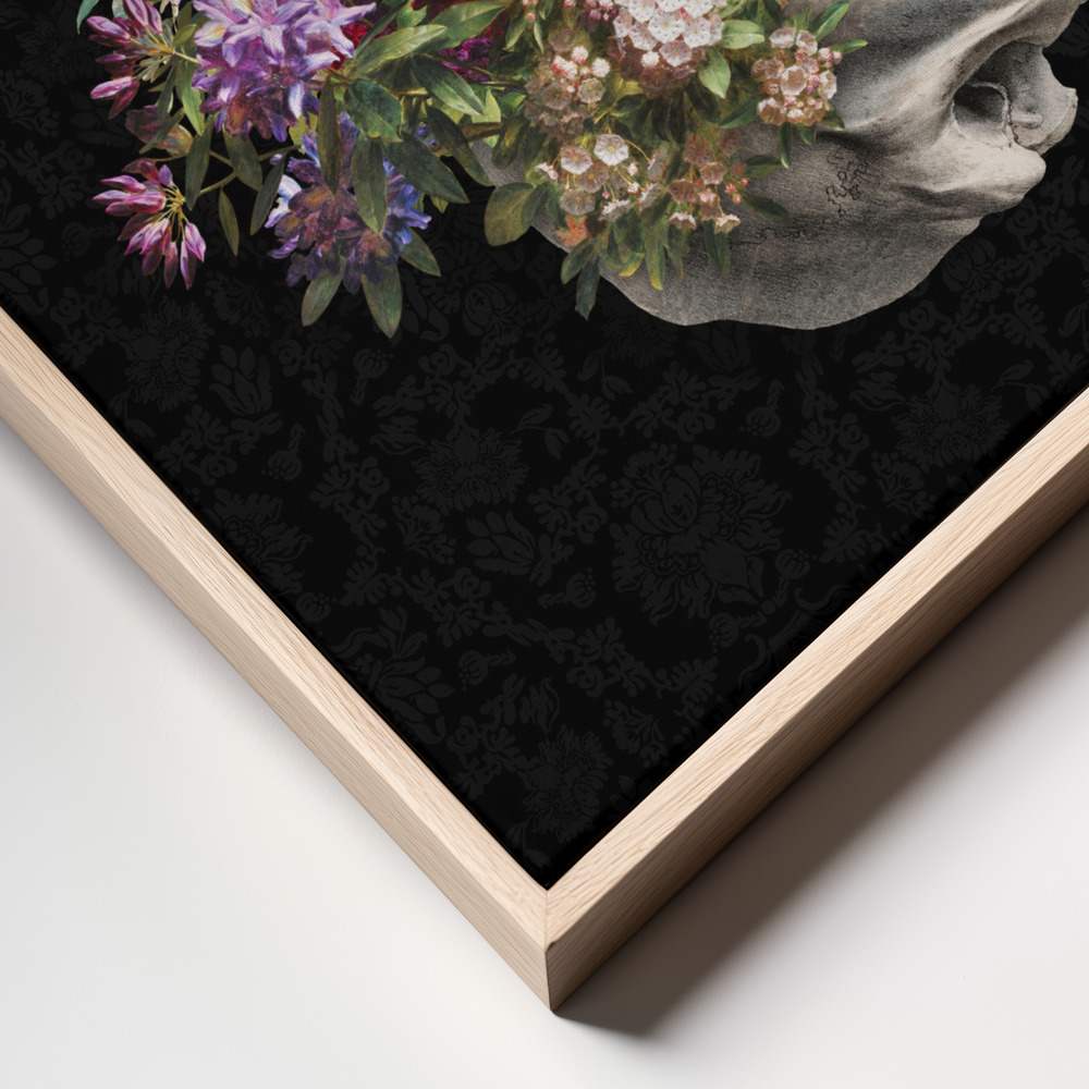 Leinwandbild - Vanitas Still Life rahmen Nahaufnahme - natürlicher Rahmen