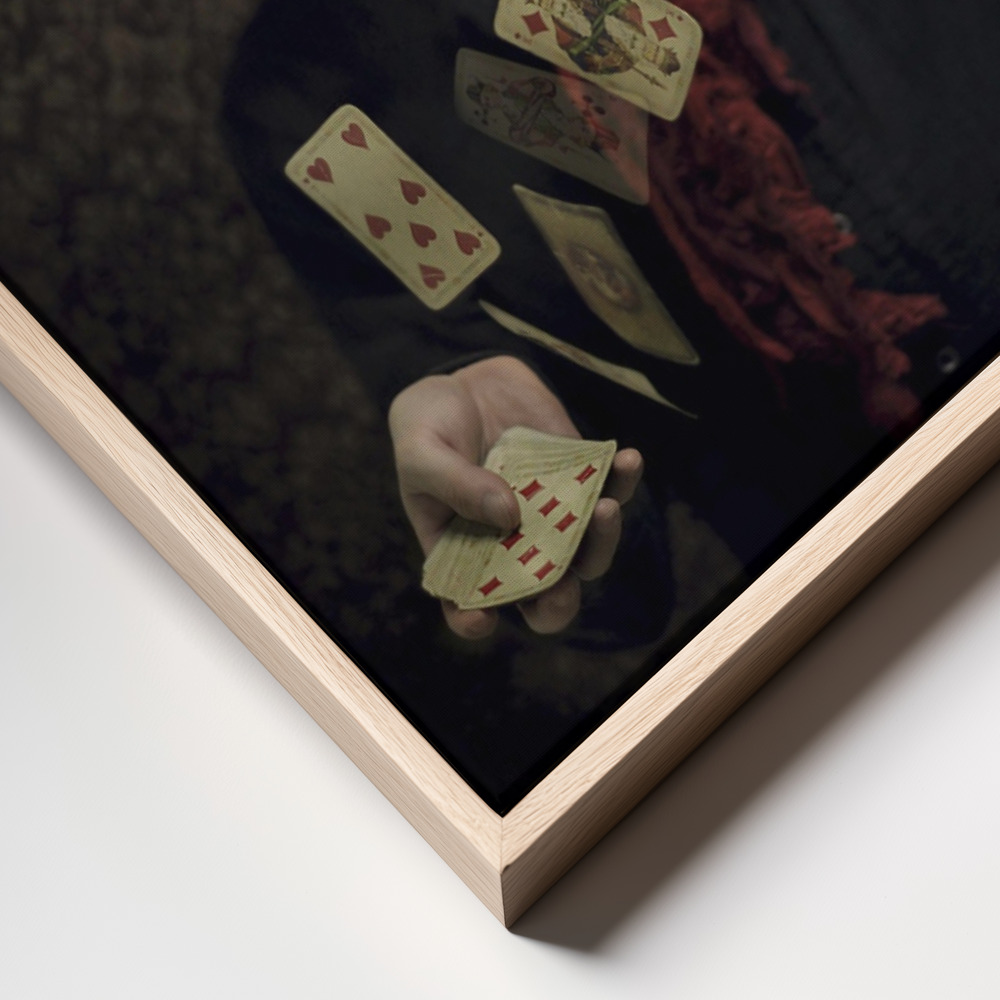 Canvas schilderi - Try your fortune frame close up - natuurlijk frame