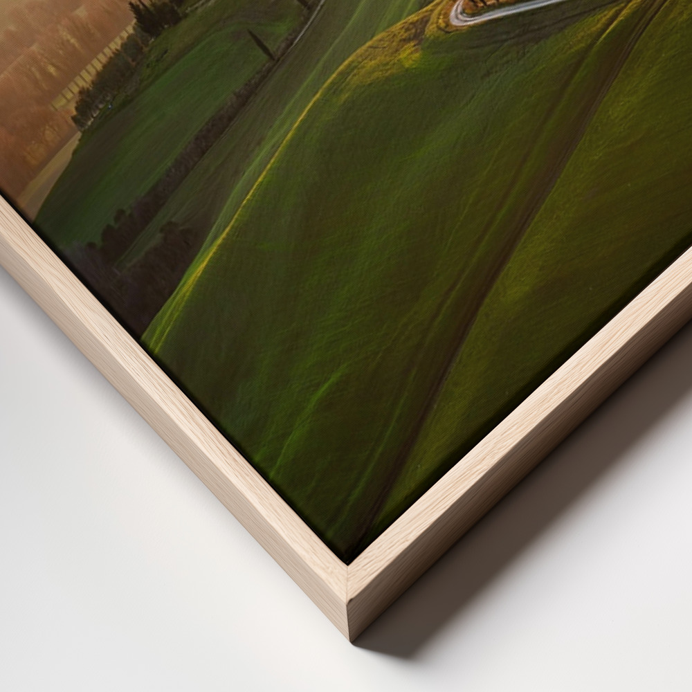 Canvas schilderi - Val d'Orcia frame close up - natuurlijk frame