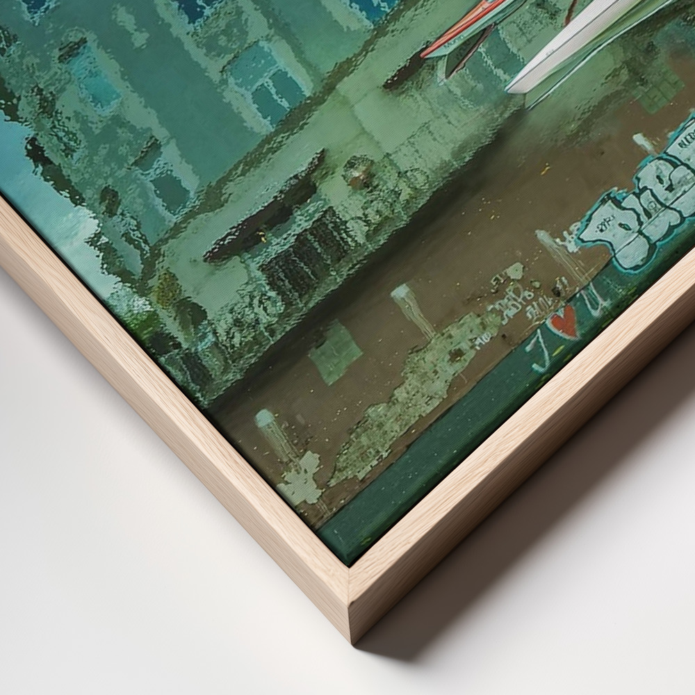 Canvas print - My hamburg frame close up - natural frame