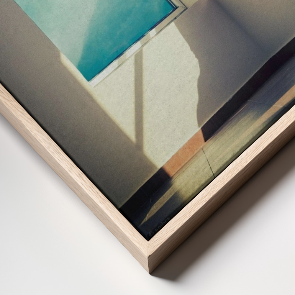 Canvas schilderi - Room with a view frame close up - natuurlijk frame