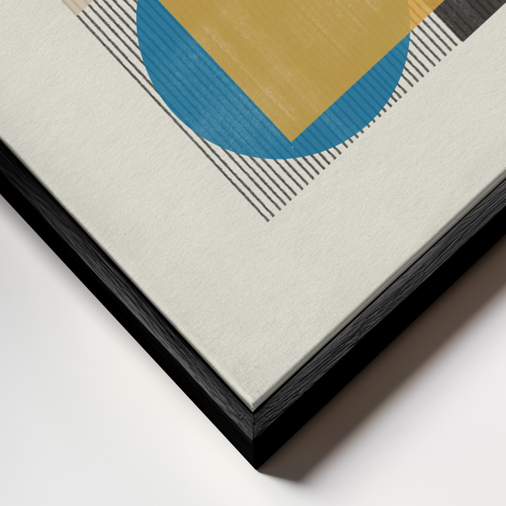 Canvas print - Geometric Harmony frame close up - black frame