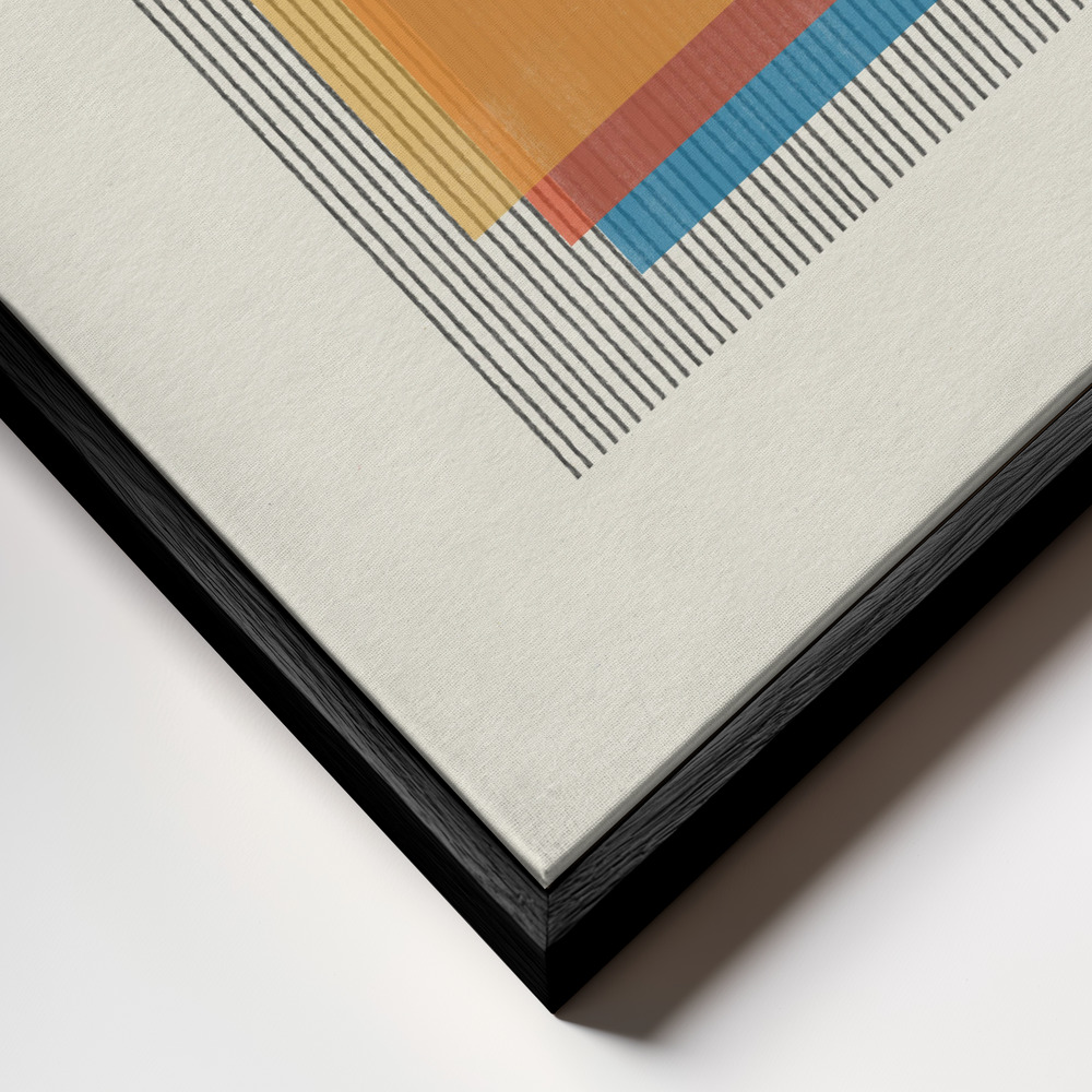 Canvas print - Colorful Illusions frame close up - black frame