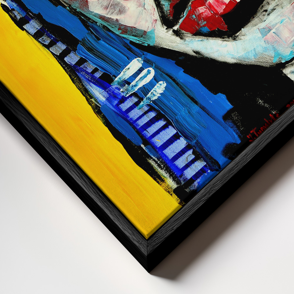 Canvas print - Magdalena or waiting room frame close up - black frame