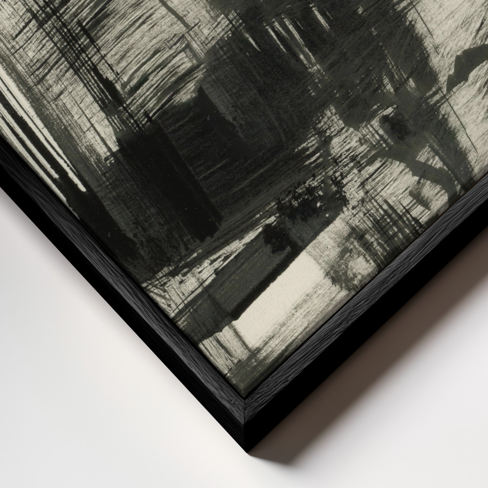 Lienzo - Market primer plano del marco - marco negro