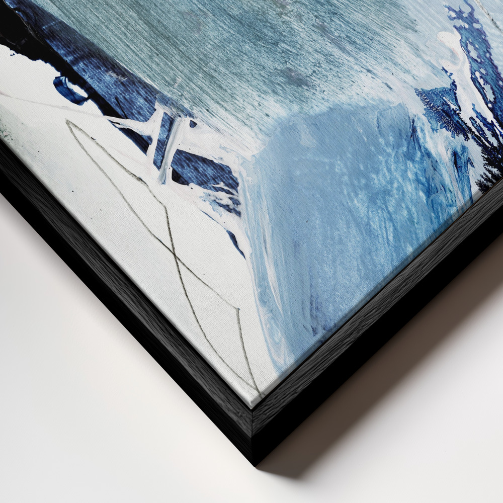 Canvas print - Blues frame close up - black frame