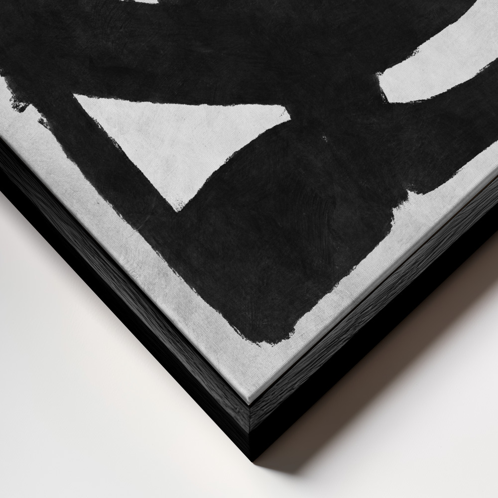 Canvas print - Abstract Melody No6 frame close up - black frame