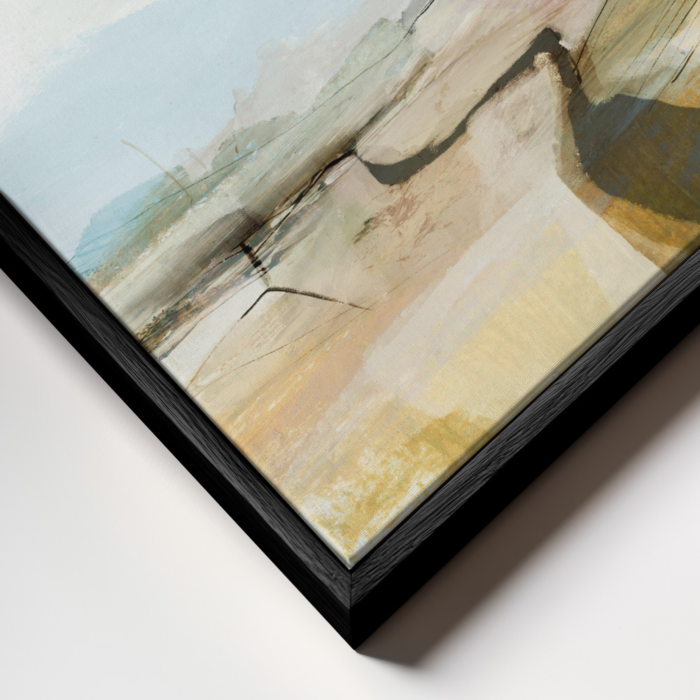 Canvas print - Countryview frame close up - black frame