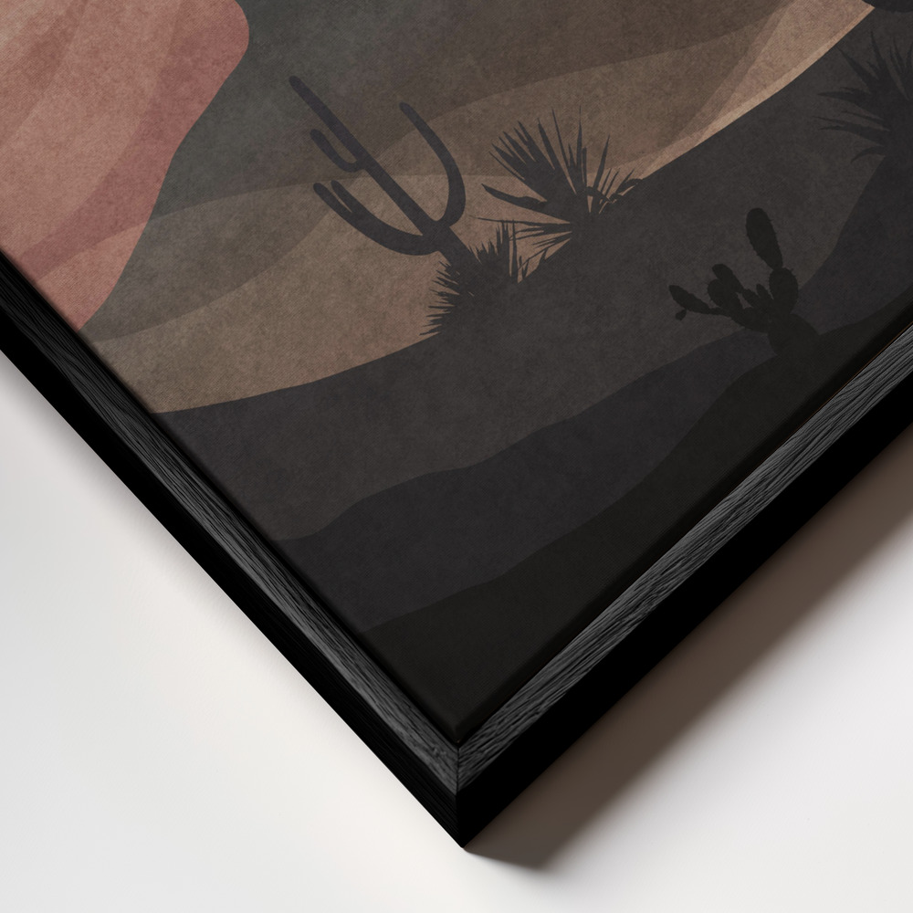 Canvas print - Desert Twilight frame close up - black frame