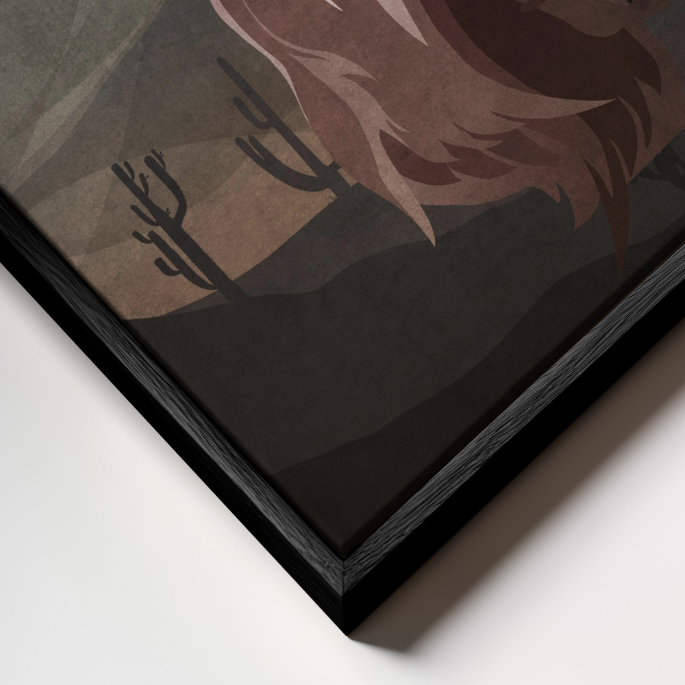 Canvas print - Desert Moon Majesty frame close up - black frame
