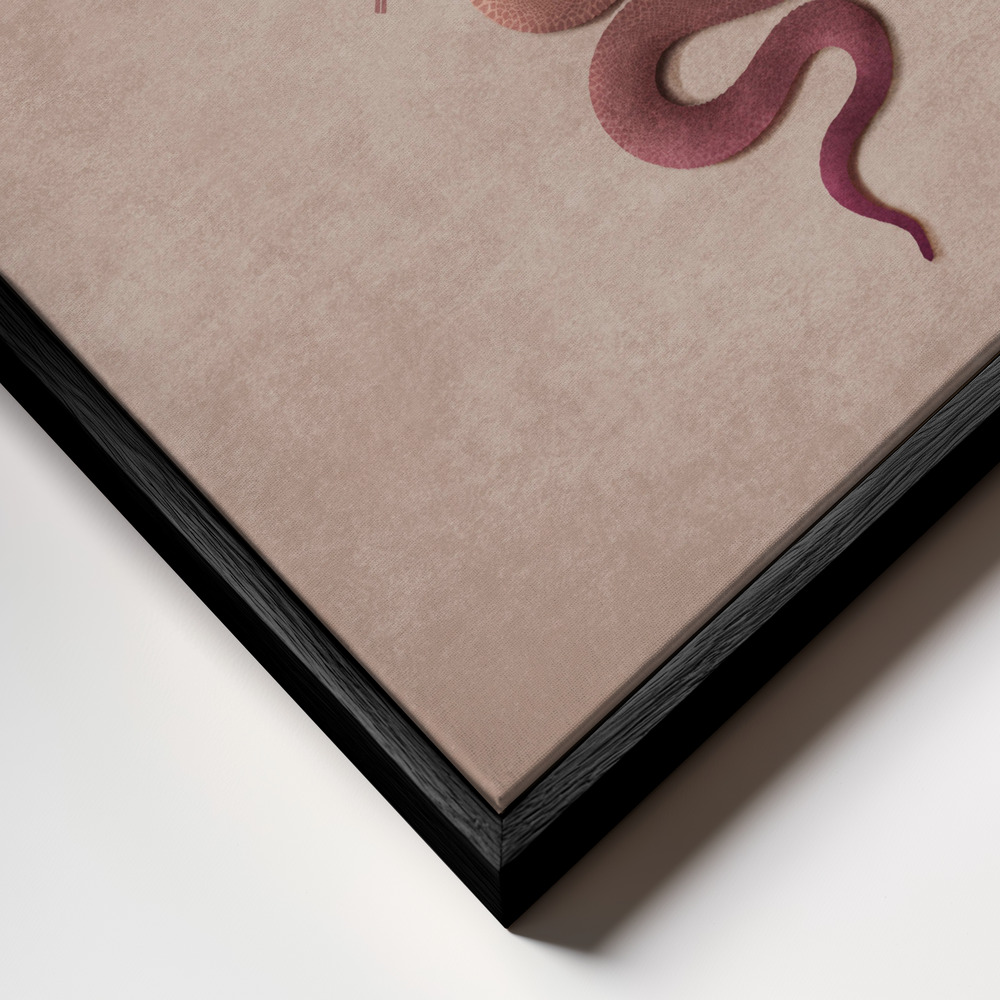 Canvas print - Serpent Radiance frame close up - black frame