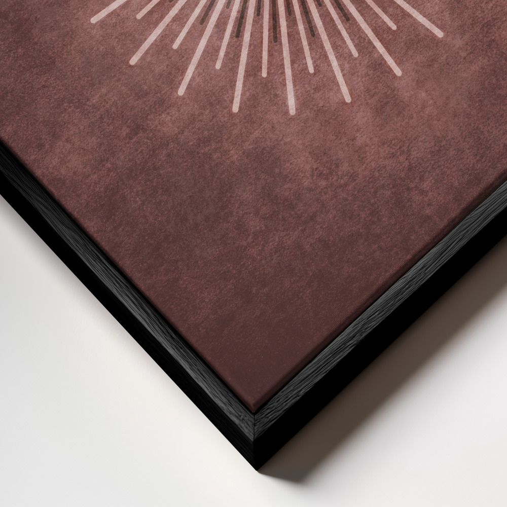 Canvas print - Radiant Embrace frame close up - black frame