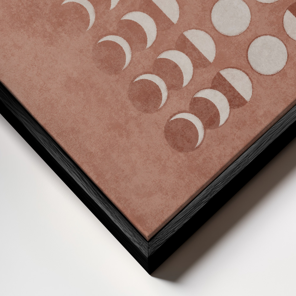 Stampe su tela - Lunar Phases Dance primo piano della cornice - cornice nera