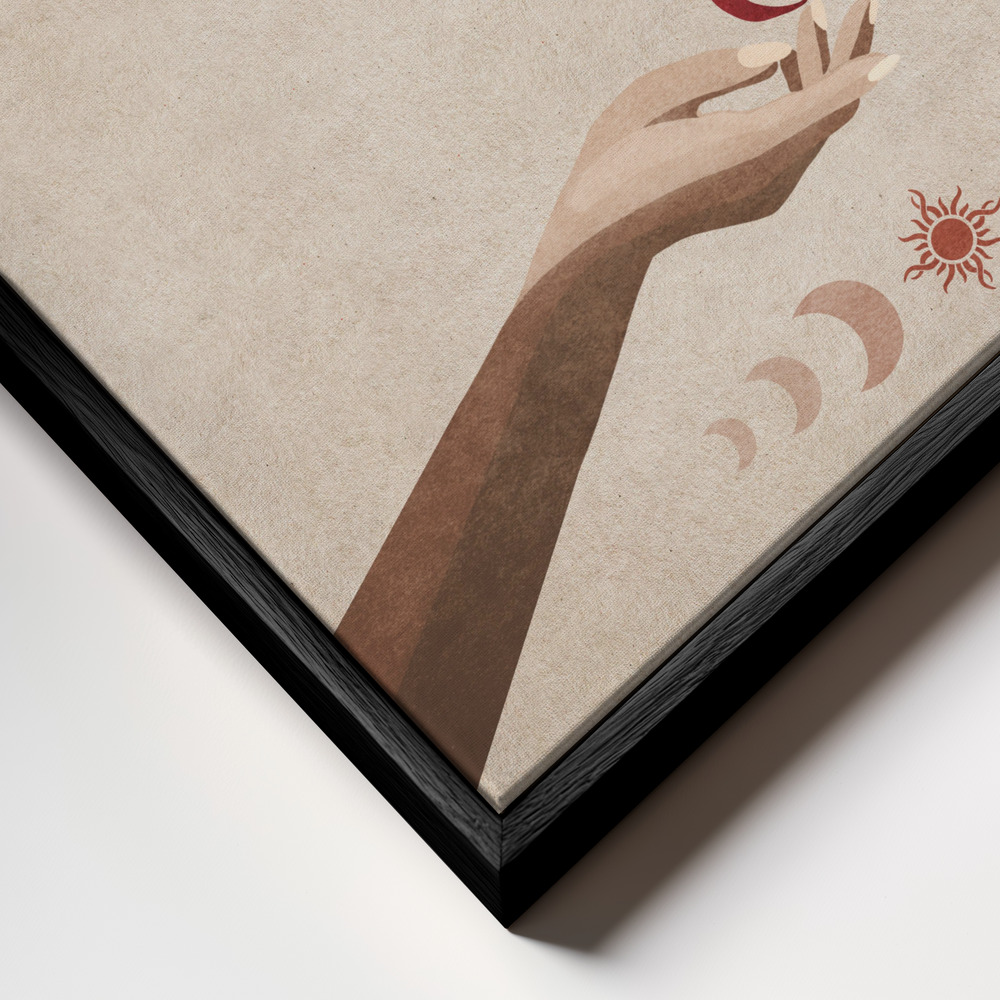 Canvas print - Serpent Harmony frame close up - black frame