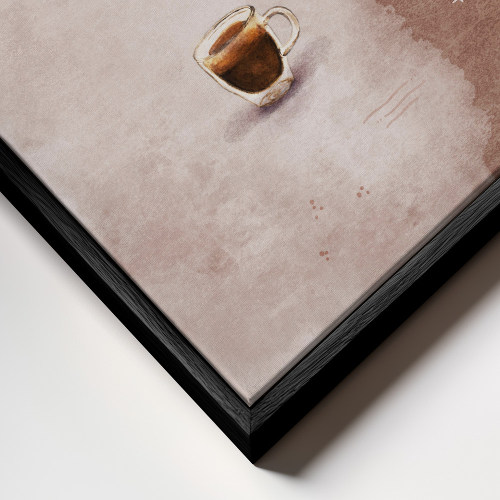 Canvas print - Day to Night Sip frame close up - black frame