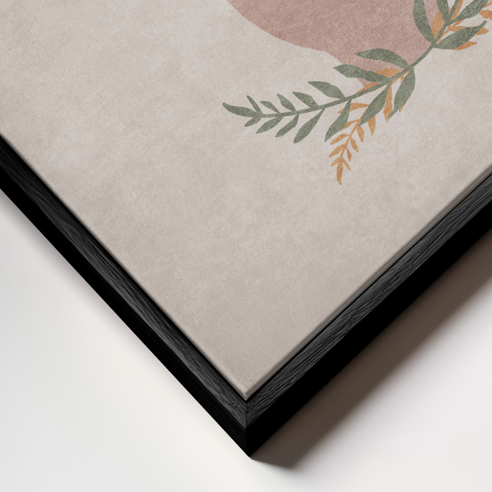 Canvas print - Grateful Serenity frame close up - black frame