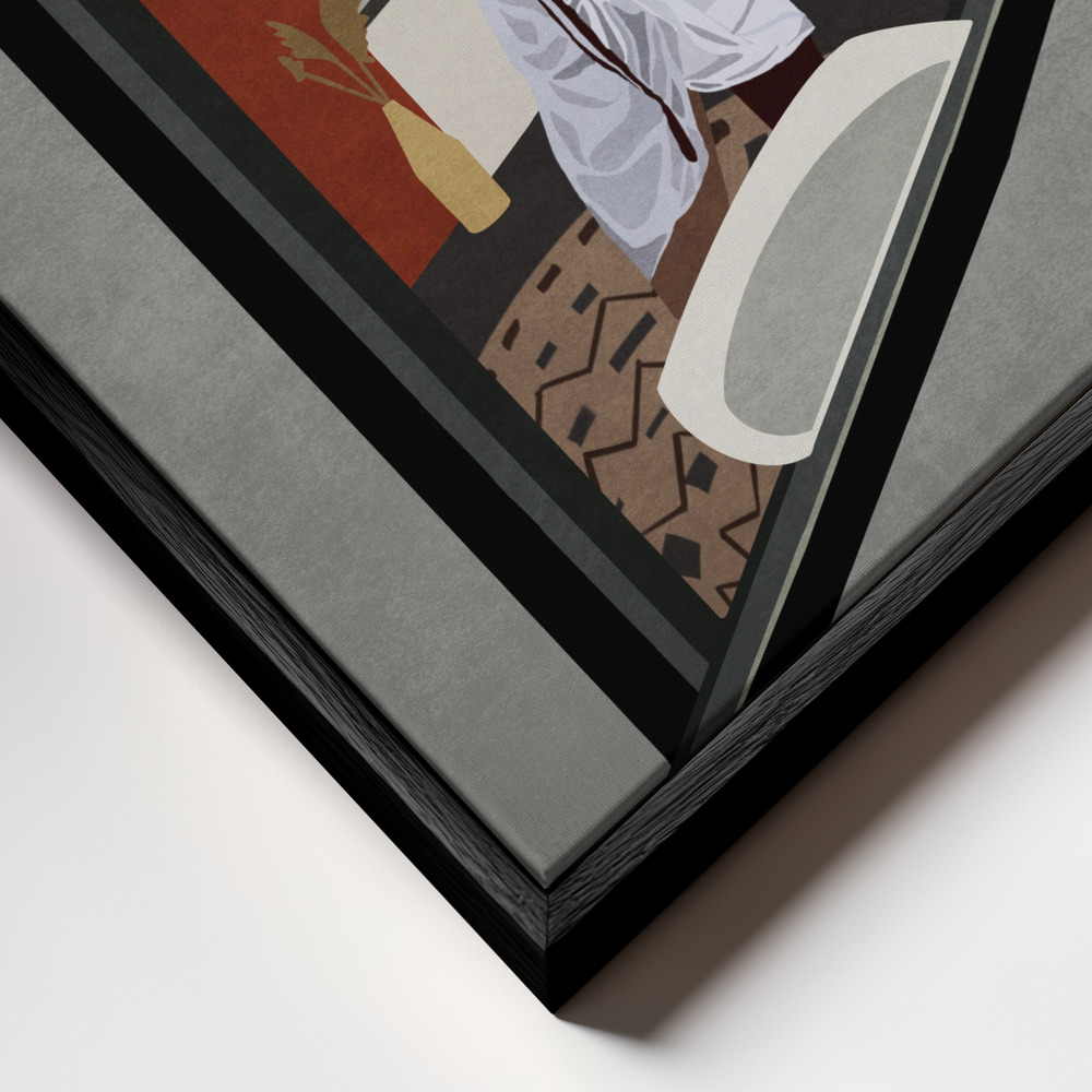 Canvas print - Reflected Elegance frame close up - black frame