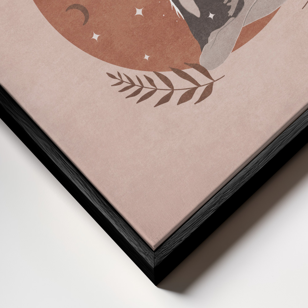 Canvas print - Lunar Serenity frame close up - black frame