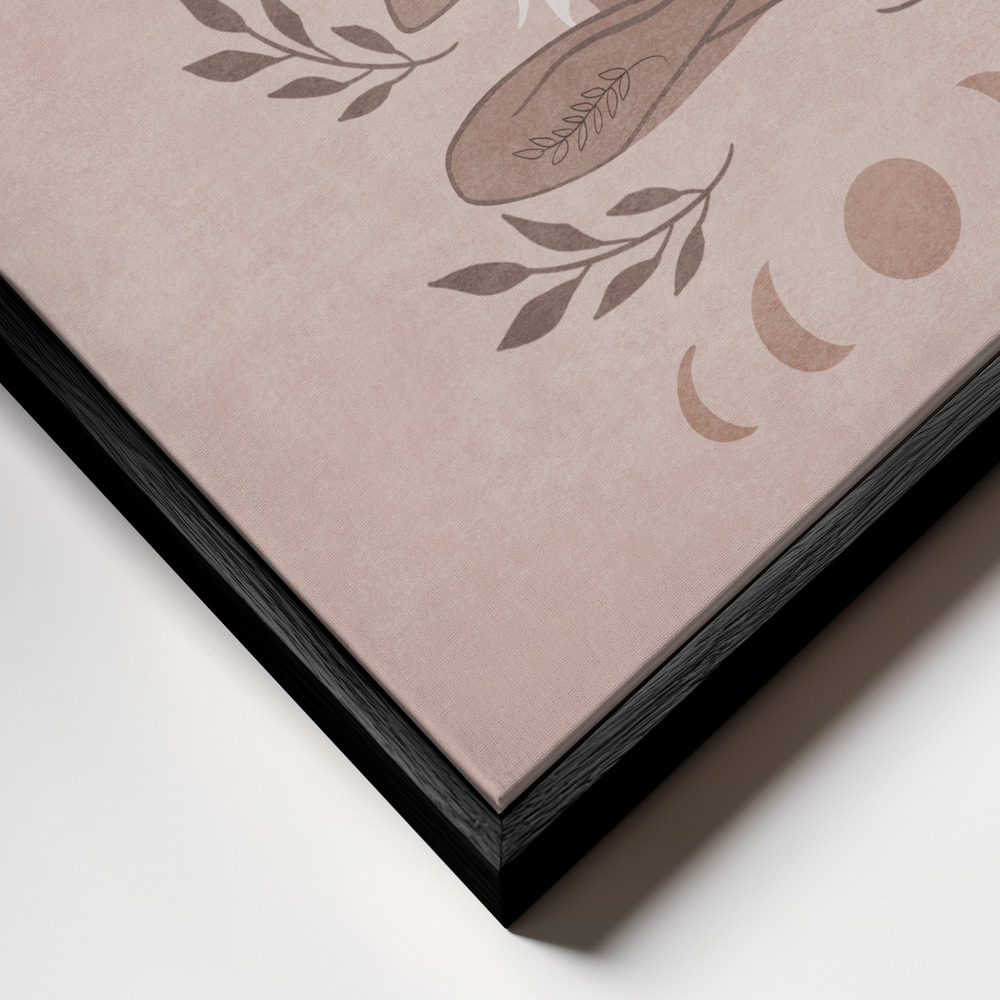 Canvas print - Serene Awakening frame close up - black frame