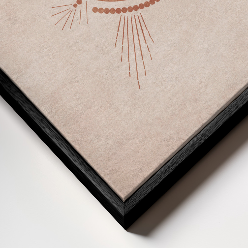 Canvas print - Celestial Reflection frame close up - black frame