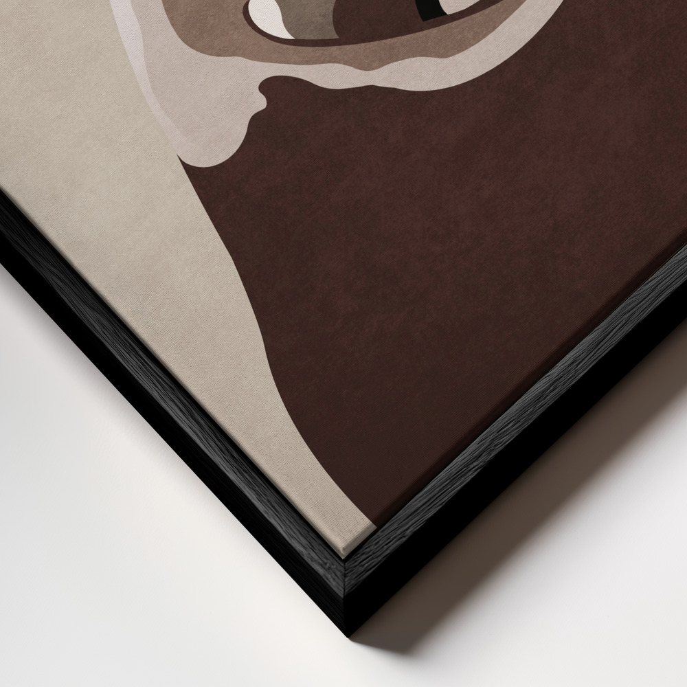 Stampe su tela - Gentle Equine Curve primo piano della cornice - cornice nera