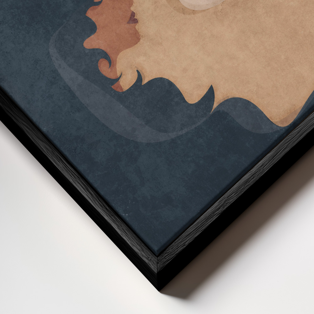 Stampe su tela - Waves of Identity primo piano della cornice - cornice nera