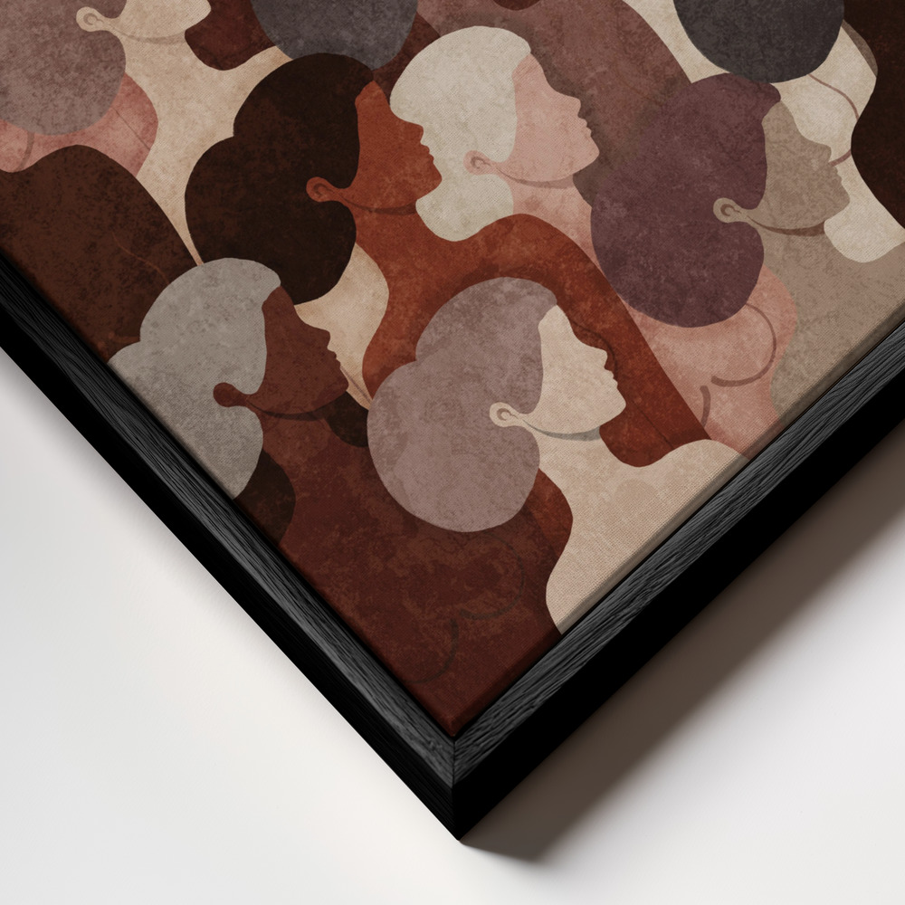 Stampe su tela - Unity in Diversity primo piano della cornice - cornice nera