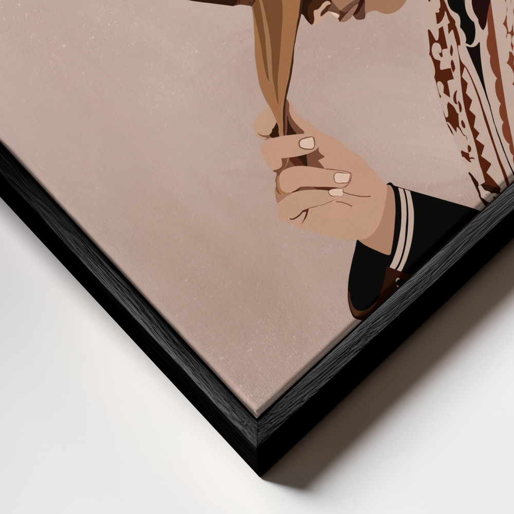 Canvas print - Cowgirl Elegance frame close up - black frame