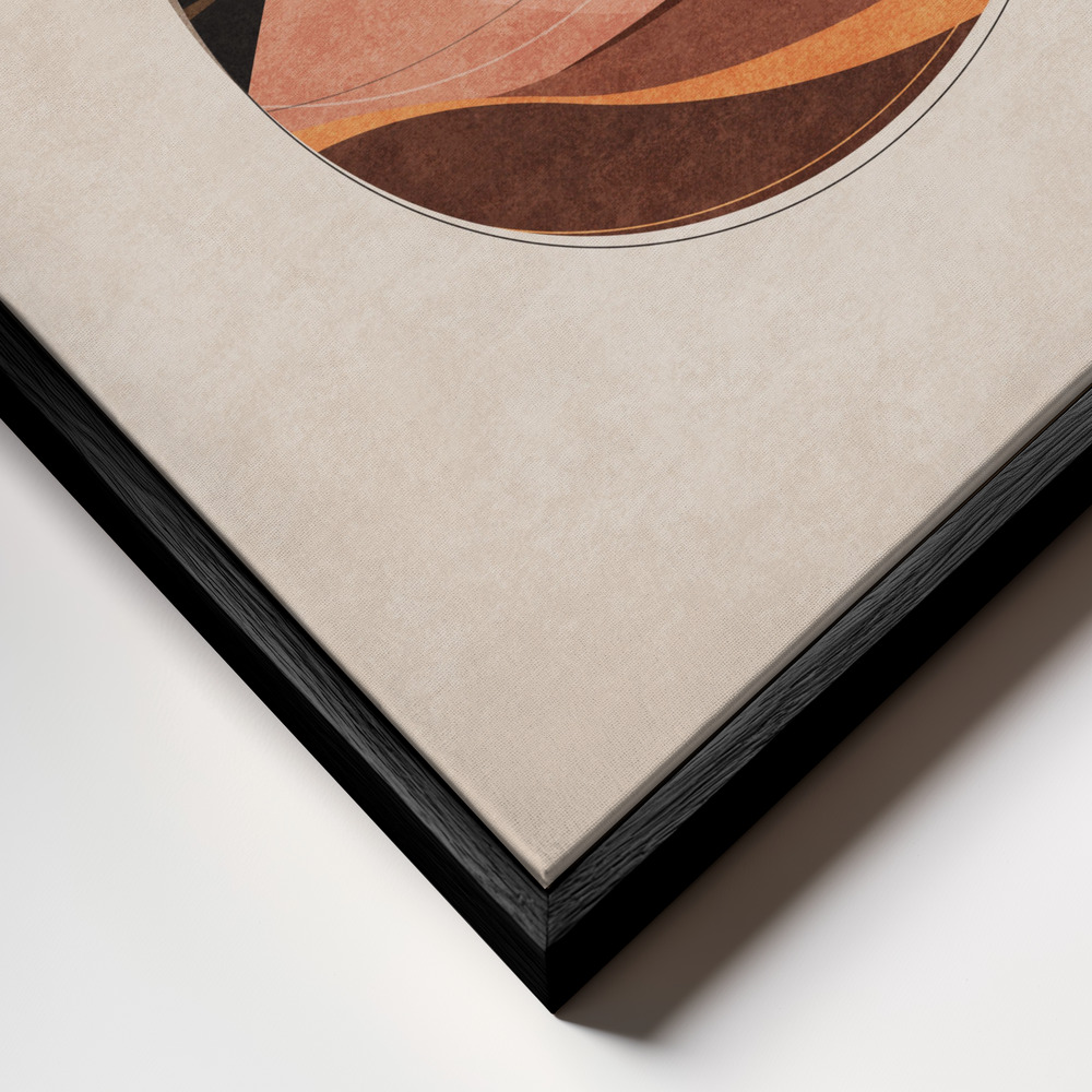 Canvas print - Desert Nightscape frame close up - black frame