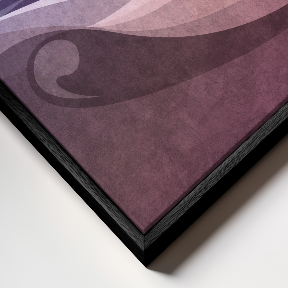 Canvas print - Lunar Wavescape frame close up - black frame