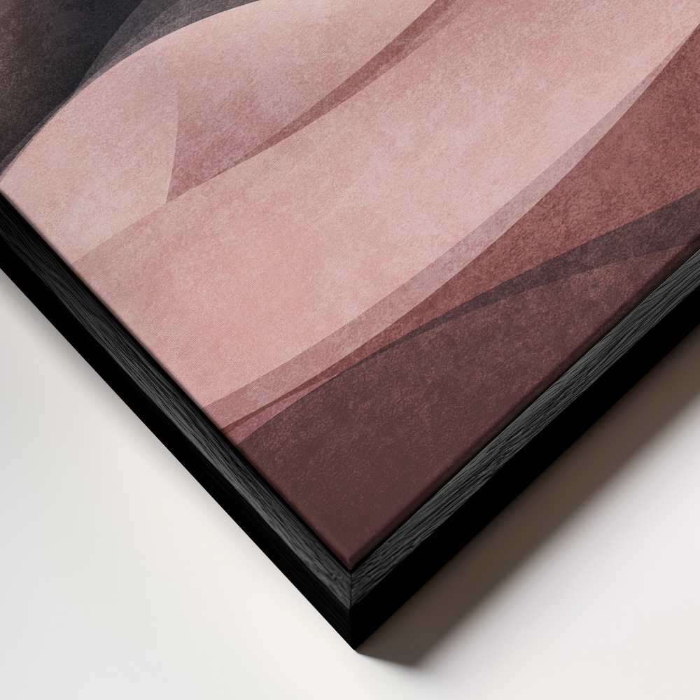 Canvas print - Serene Lunar Dunes frame close up - black frame