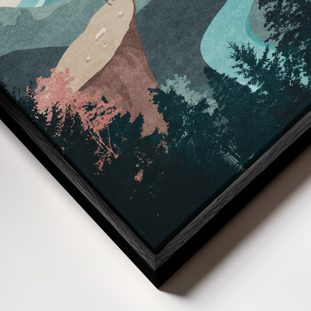 Canvas print - Acannis frame close up - black frame