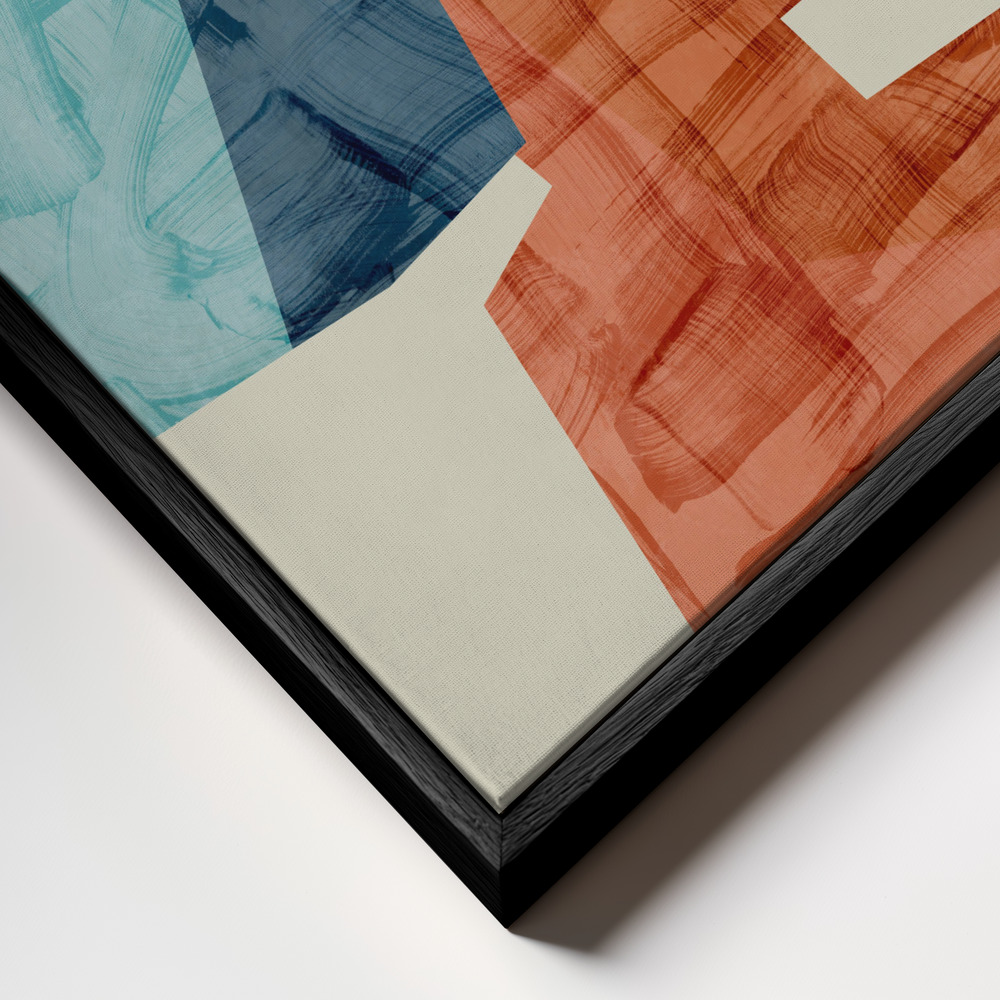 Canvas print - Ecken 5 frame close up - black frame