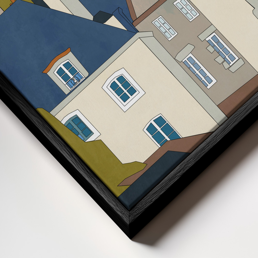 Canvas print - Saint Malo Kopie frame close up - black frame