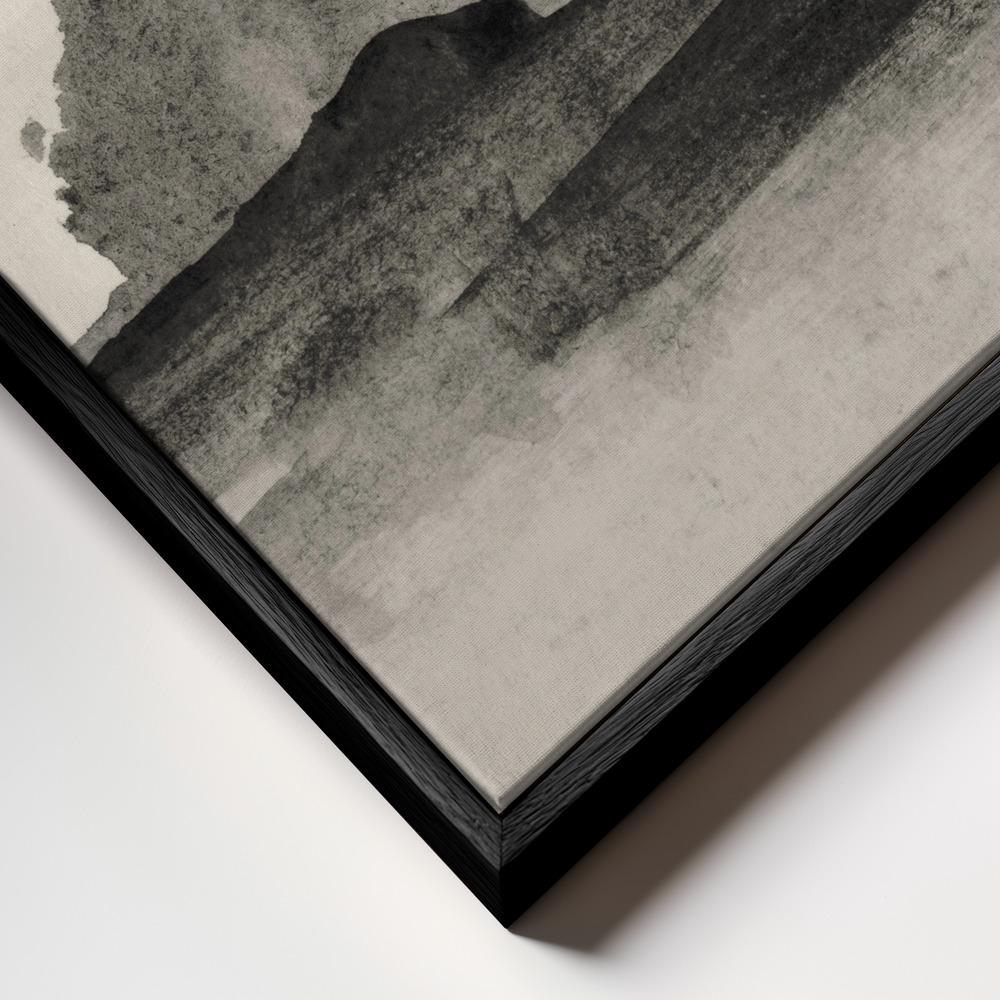 Canvas print - Land 1 frame close up - black frame
