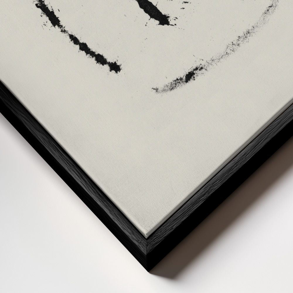 Canvas print - Rise  3 frame close up - black frame