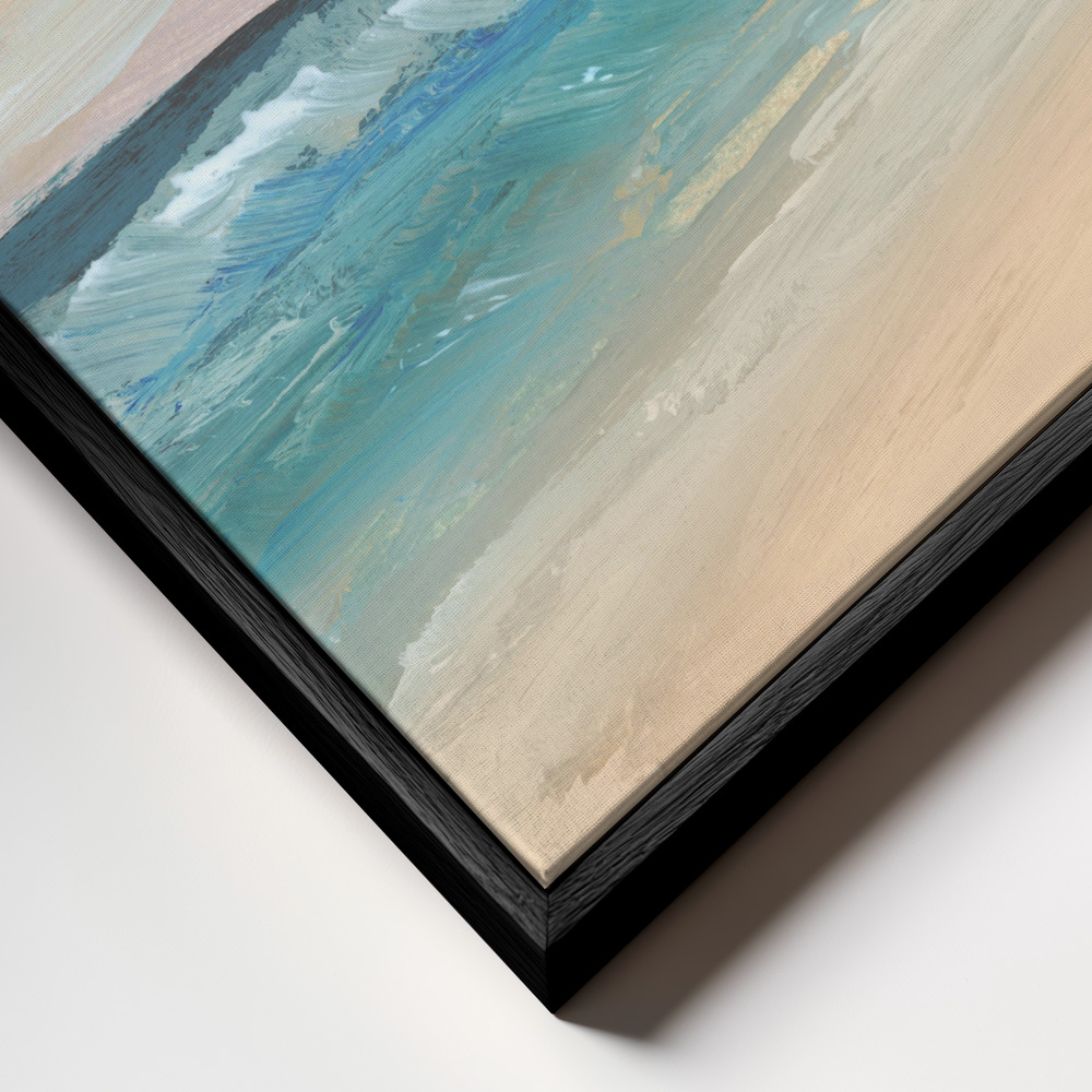 Canvas print - Bay Waves frame close up - black frame