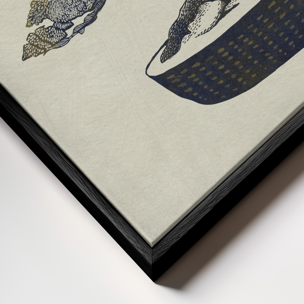 Canvas print - Bonsai Tree frame close up - black frame