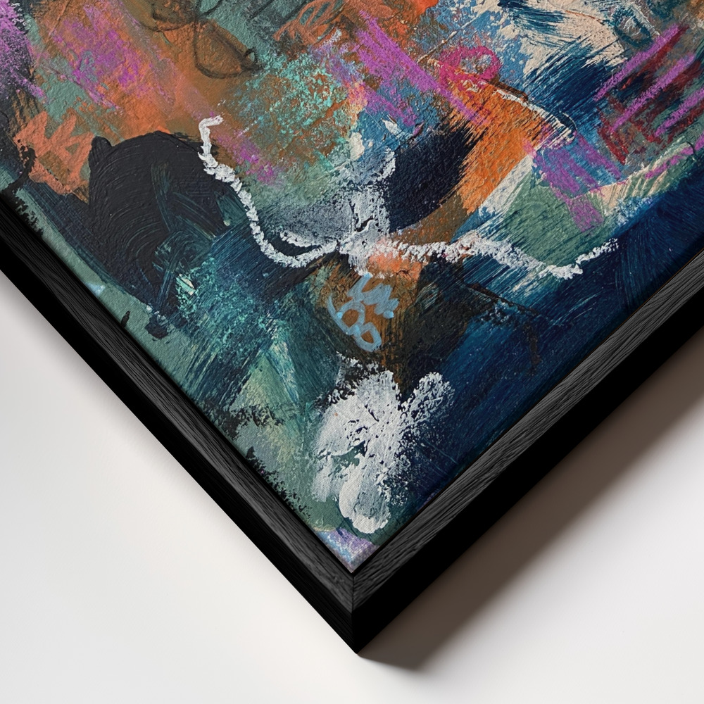 Canvas print - 180 Degrees frame close up - black frame