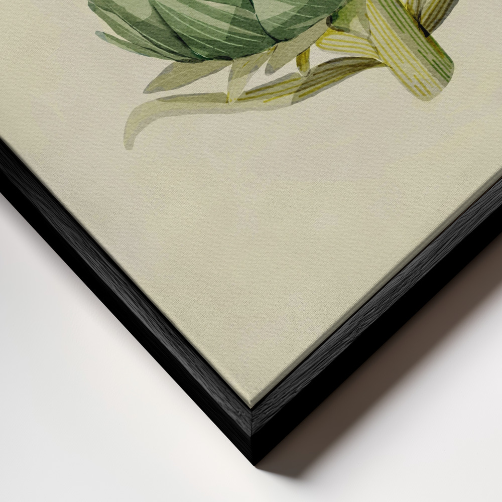Canvas print - Artichoke frame close up - black frame