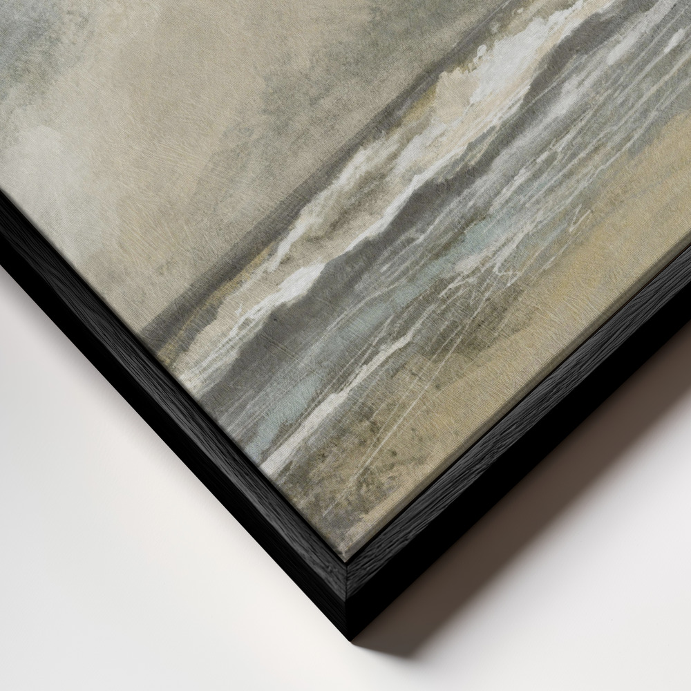Canvas print - Misty Beach frame close up - black frame