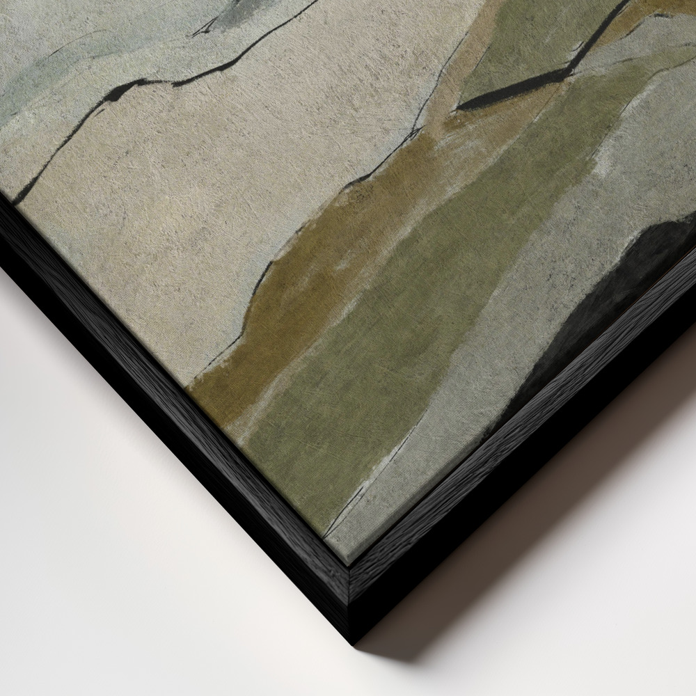 Canvas print - Unseen Landscape frame close up - black frame