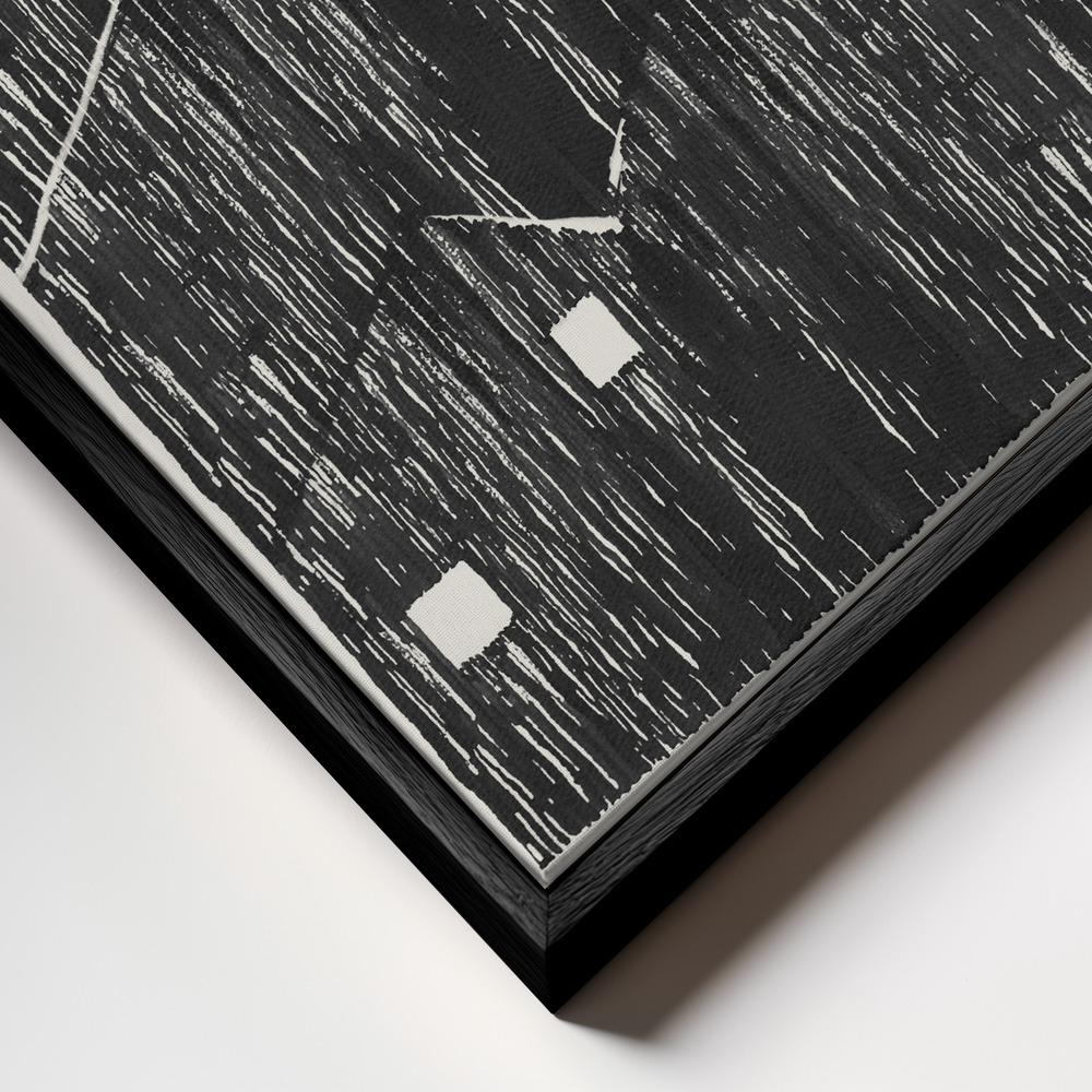 Canvas print - 18 Goodnight Moon frame close up - black frame